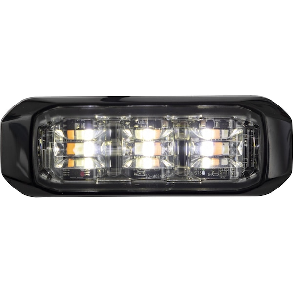 3 1/2 Inch Wide Angle Tri-Color LED Strobe Light, Amber/Green/Clear